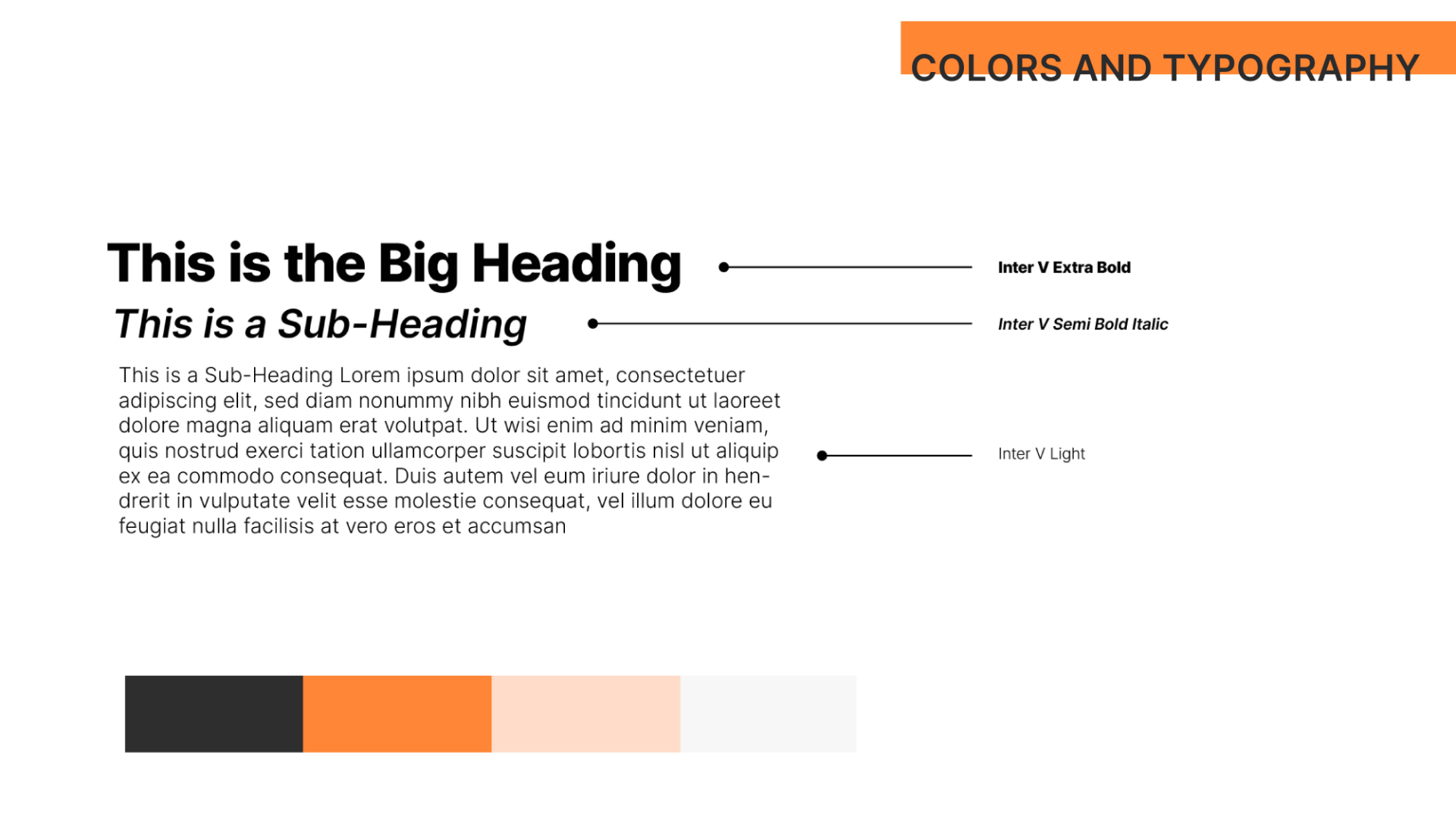 Dinner Debt Branding - Typography and Color Palette