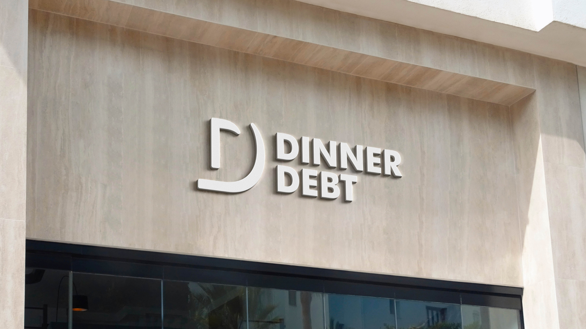 Dinner Debt Branding - Storefront Mockup