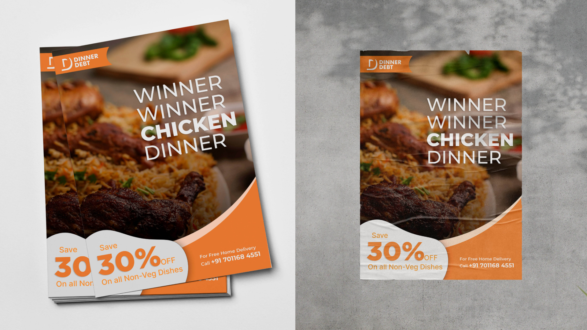 Dinner Debt Branding - Flyer Design