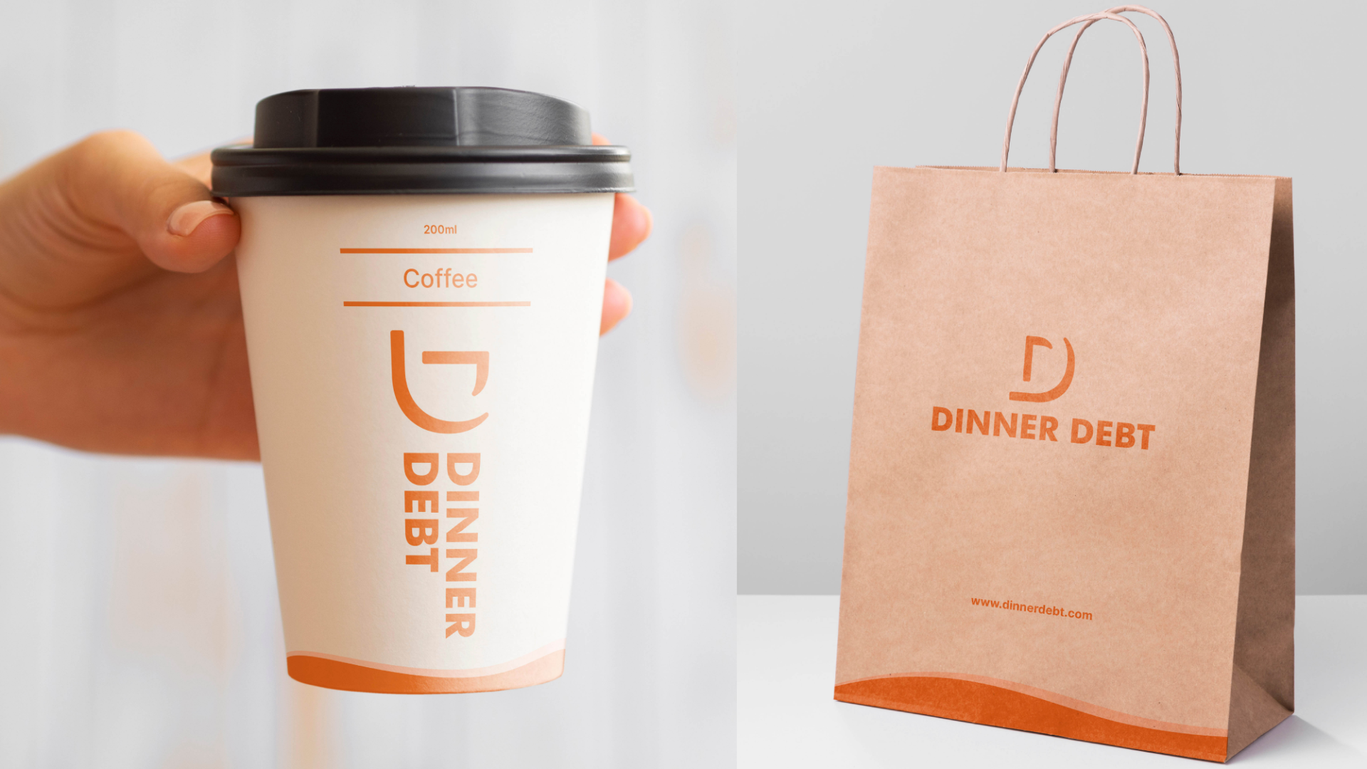 Dinner Debt Branding - Coffee Cup Design