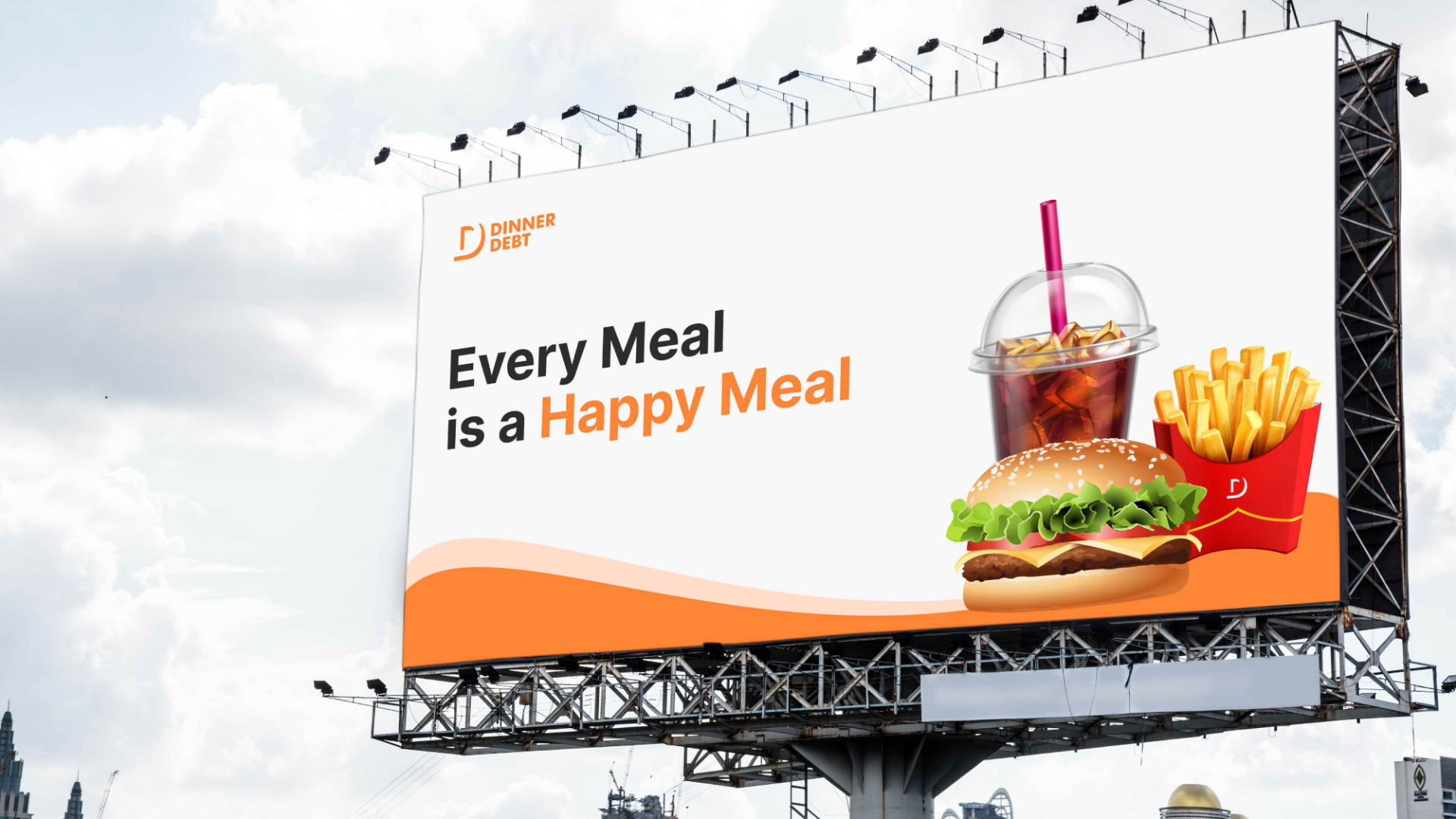 Dinner Debt Branding - Billboard Design