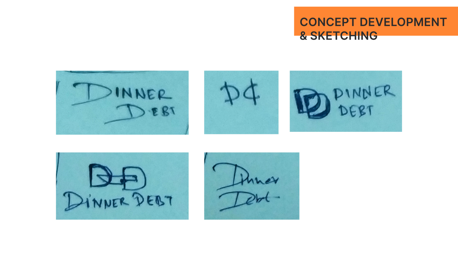 Dinner Debt Branding - Logo Sketching