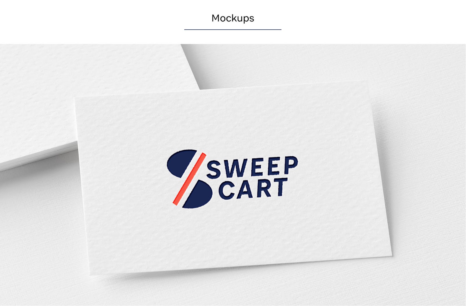Sweep Cart Logo Design card Mockup